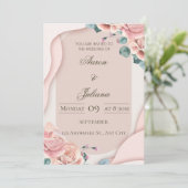 Luxury Floral Wedding Invitation (Debout devant)
