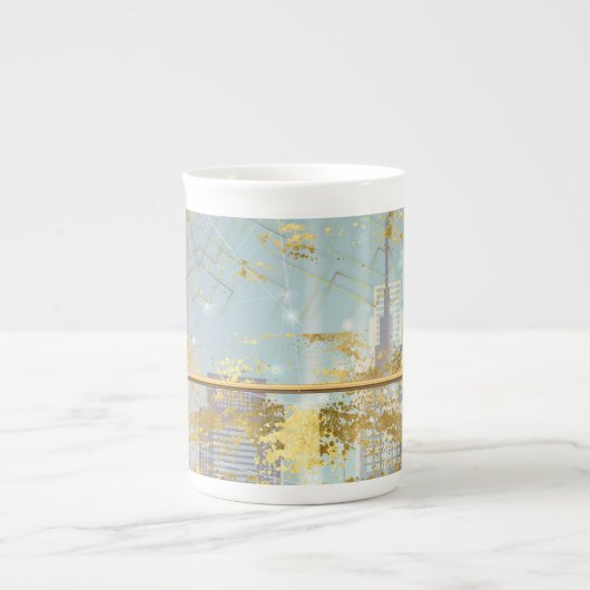 Luxury Foil Easter Card Bone China Mug (Devant)