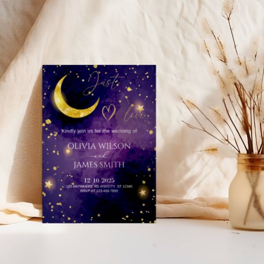  Luxury Galaxy Wedding - Starry Night Party Kaart