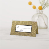 Luxury Glam Black en Gold Glitter Wedding Table (Voorkant)