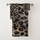 Luxury Glitter Brown Black Gold Leopard Pattern (En situation)