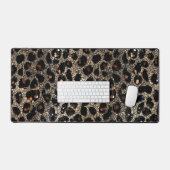 Luxury Glitter Brown Black Gold Leopard Pattern (Clavier et souris)