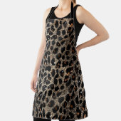 Luxury Glitter Brown Black Gold Leopard Pattern Schort (Insitu)