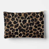Luxury Glitter Gold Brown Black Leopard Pattern Etui (Achterkant)