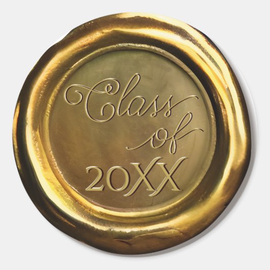 Luxury Gold Afstuderen Class Wax Seal Stickers (Voorkant)