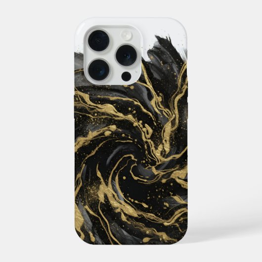 Luxury Gold and Black Abstract Marble Ink Flow (Verso)