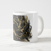 Luxury Gold and Black Abstract Marble Ink Flow Extra Grote Beker (Voorkant rechts)