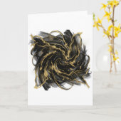 Luxury Gold and Black Abstract Marble  Kaart (Gele Bloem)