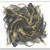 Luxury Gold and Black Abstract Marble  Sticker (Voorkant)