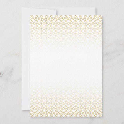 Luxury Gold Arabesque Pattern Iftar Invitation (Dos)