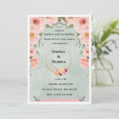 Luxury Gold Arch Wedding Invitation (Debout devant)