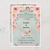 Luxury Gold Arch Wedding Invitation (Devant / Derrière)