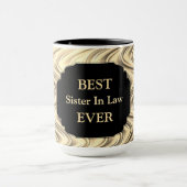 Luxury Gold "Best Sister In Law Ever"-design Mok (Midden)