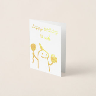Luxury Gold Birthday Card Folie Kaarten