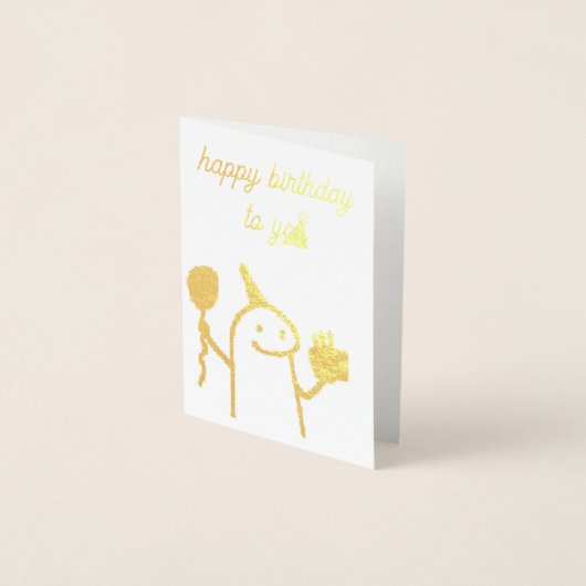 Luxury Gold Birthday Card Folie Kaarten (Voorkant)