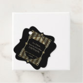 Luxury Gold Black Great Gatsby Roaring 20s bruilof Bedankjes Labels (In situ)