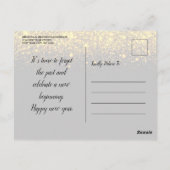 Luxury Gold Black Nouvel An`s Eve Party Invitation (Dos)