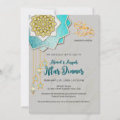 Luxury Gold & Blue Ramadan Iftar Invitation (Devant)