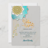 Luxury Gold & Blue Ramadan Iftar Invitation (Dos)