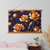 Luxury Gold Boho Roos Modern Collectie Hangend Wandkleed (Slaapkamer)