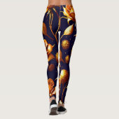 Luxury Gold Boho Roos Modern Collectie Leggings (Achterkant)