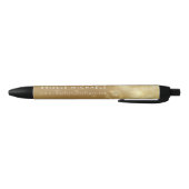 Luxury Gold Bokeh Sparkle Glamor Boutique Zwarte Inkt Pen (Bodem)