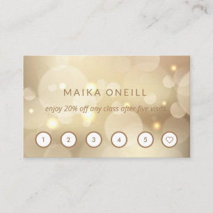 Luxury Gold bokeh wellness massage yoga Visitekaartje