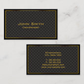 Luxury Gold Border Chemotherapeut Visitekaartje (Voorkant / Achterkant)