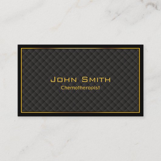 Luxury Gold Border Chemotherapeut Visitekaartje (Voorkant)