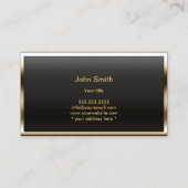 Luxury Gold Border Horse Equine Visitekaartje (Achterkant)