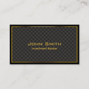 Luxury Gold Border Investment Banker Visitekaartje