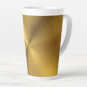 Luxury Gold Borhed Metal Texture 6 Latte Mok (Rechterhoek)