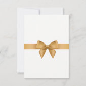 Luxury Gold Bow Thanksgiving Dinner Invitations Kaart (Achterkant)