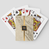 Luxury Gold Champagne Glitter Marble Customize Pokerkaarten (Achterkant)