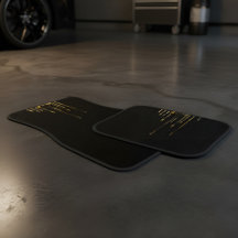 Luxury Gold Drip Black Car Mats Set For Men
