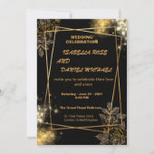 Luxury Gold Editable Modern Wedding Invitation (Devant)