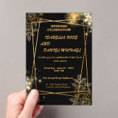 Luxury Gold Editable Modern Wedding Invitation (In situ (ordinateur de poche))