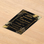 Luxury Gold Editable Modern Wedding Invitation (Poser)