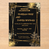 Luxury Gold Editable Modern Wedding Invitation (Recto)
