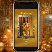 Luxury Gold Elegant Prom Send-Off Invitation