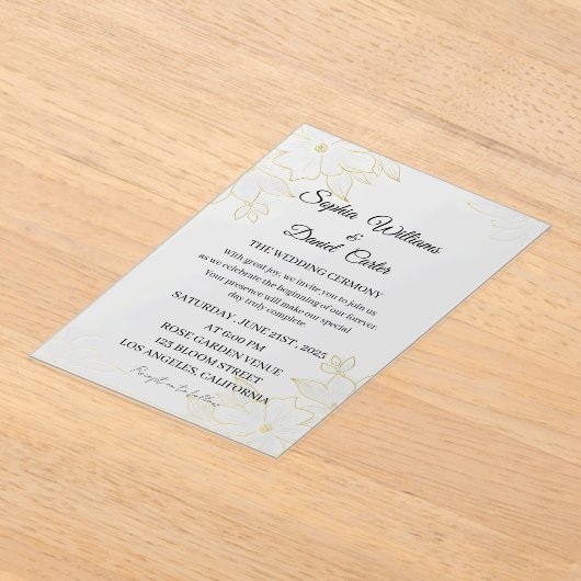 Luxury Gold Embossed Wedding Invitation (Poser)