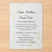 Luxury Gold Embossed Wedding Invitation (Recto)