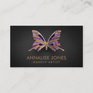Luxury Gold en Amethyst Butterfly Visitekaartje