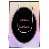 Luxury Gold en roze, speciaal gepersonaliseerd op Medium Cadeauzakje (Achterkant)