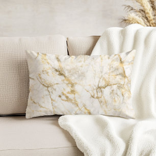 Luxury Gold en witte marmer Accent Kussen