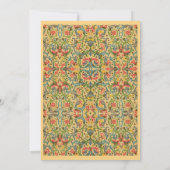 Luxury Gold Florentine Arabesque Wedding Kaart (Achterkant)