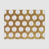 Luxury Gold Foil Business Logo Packed Branded Tissuepapier (Voorkant)