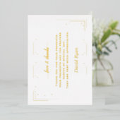 Luxury GOLD FOIL Carte de remerciements de confirm (Debout devant)