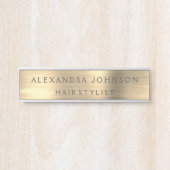 Luxury Gold Foil Modern Business Deurbordje (Voorkant)