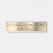 Luxury Gold Foil Modern Business Deurbordje (Voorkant)